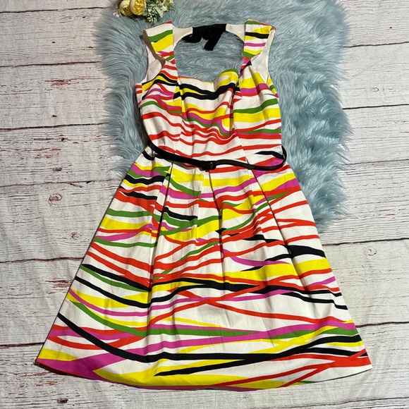 David Meister Dresses & Skirts - David Meister Multicolor Striped Mini Dress sz 8